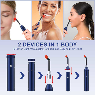 kaufen 5 Wavelenghs kalte wunde rote Lichttherapie-Fackel-rote Lichttherapie-Taschenlampe on-line-Fertigung