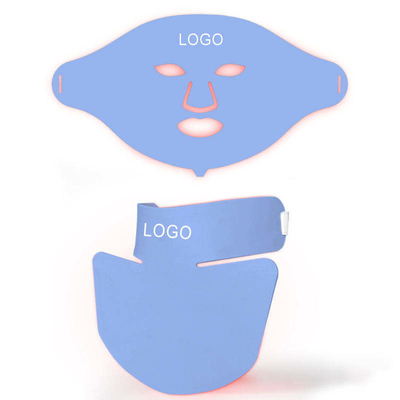 kaufen Farbrotes Lichtpaneel-Therapie-Masken-Photon-Gesichts-Hals-Silikon 470nm der Haut-7 on-line-Fertigung