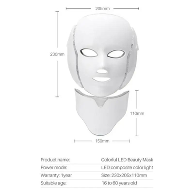 kaufen Gesichtsmaske-Gesichtsbehandlung und Hals des PDT-Photon-Licht-LED enthäuten Farben der Schönheits-Therapie-7 on-line-Fertigung