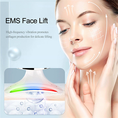 kaufen ABS Edelstahl Hals-Lifting-Massager EMS LED-Lichttherapie Anti-Falten-Gerät für Hals und Gesicht on-line-Fertigung