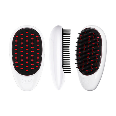 kaufen Anti Haarausfall Massage Kamm Elektrische kabellose Lichttherapie Rotblau LED Haarwachstum Kamm Kopfhaut Massager on-line-Fertigung