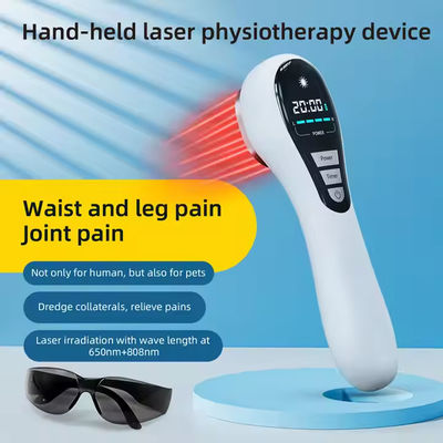 kaufen Kaltes Laser-Gerät zur Therapie mit Nahen Infrarotlicht zur Schmerzlinderung und Hautglättung Weiß-Graues Physiotherapie-Instrument on-line-Fertigung
