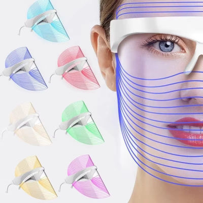 kaufen 7 Farb-LED-Maske Licht Schönheitsmaske Heim Gesicht Photon Verjüngung Maske Elektrische Maske on-line-Fertigung