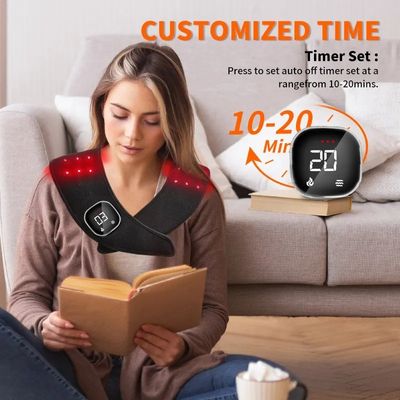kaufen Flexible Infrarot-Rotlicht-Therapie-Kappe ¥ 660nm/850nm Schnurlose Wickel für Schulterschmerzen, Vibrationsmassage und Muskelwiederherstellung on-line-Fertigung