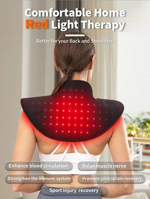 kaufen Tragbare Rotlichttherapie-Hals-Schulterwickel. Kabellose 660nm und 850nm Infrarotlicht +Vibration zur Schmerzlinderung im Oberkörper. on-line-Fertigung