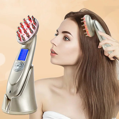 Haarbürste Elektrische Laser-Haarwachstum EMS Kamm Infrarot Massage Kamm