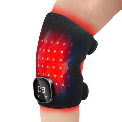 Drahtlose wiederaufladbare Steuerung Rotlicht-Vibrationstherapie Massage Kniebefestigung zur Linderung von Gelenkschmerzen / Ellenbogen / Schulter