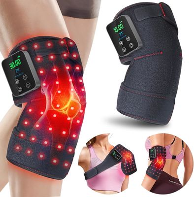 660nm 850nm Rotlicht-Knie-Massage-Gerät   Infrarot + Vibration + Wärme, drahtlos und wiederaufladbar zur Linderung von Gelenkschmerzen