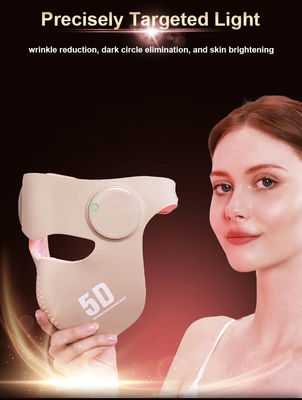 3D-LED-Gesichtsmaske mit 660nm 460nm 850nm 1064nm 288 LEDs, 2 Modi, Rot- und Blaulichttherapie zur Hautverjüngung, Anti-Aging, Akne und Faltenreduzierung